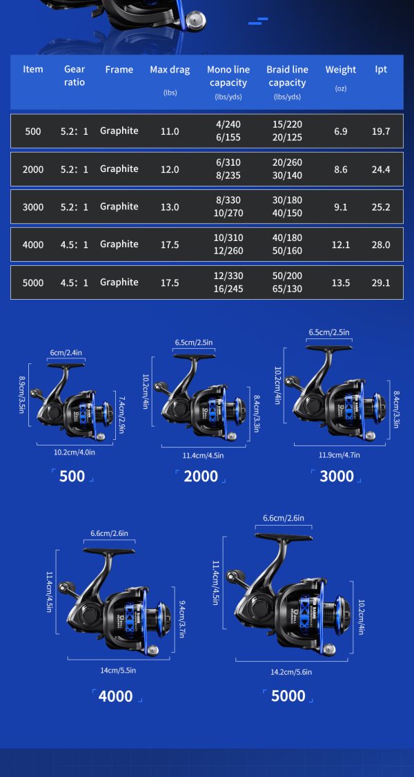 Easting Fishing Reel All Metal Spinning Reel Saltwater or Freshwater Fishing Reel Tackle Accessories - Image 9