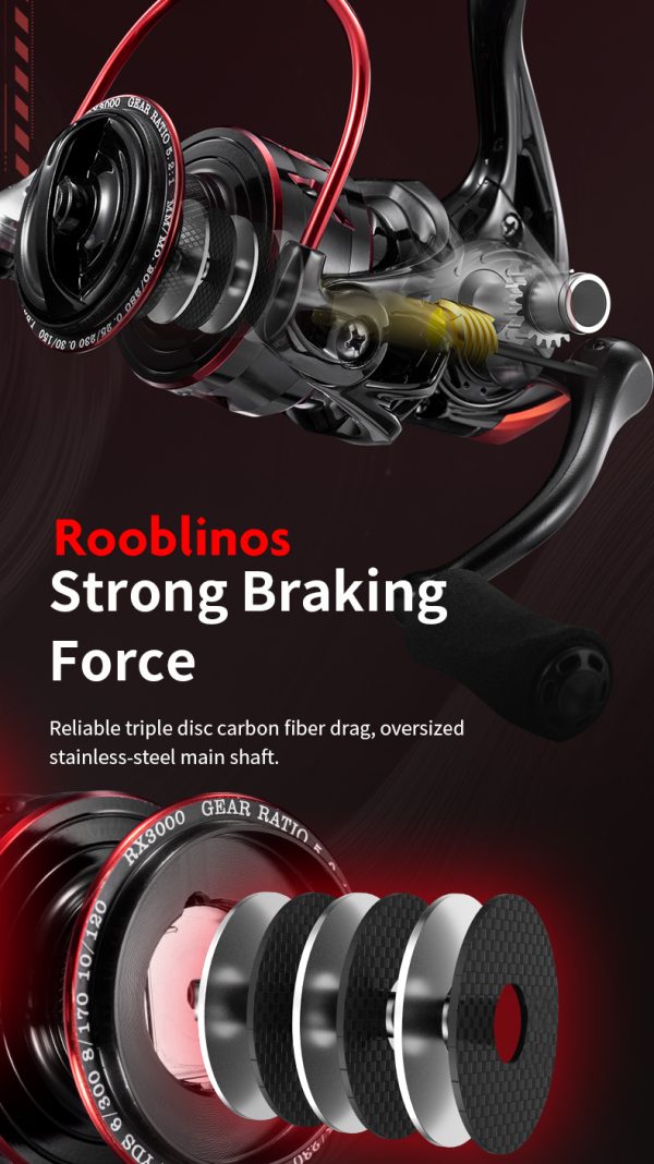 CR Spinning Reels Ultralight Metal 5.2:1 Gear Ratio 10+1BB Saltwater or Freshwater 39LBS Max Drag Fishing reels - Image 8