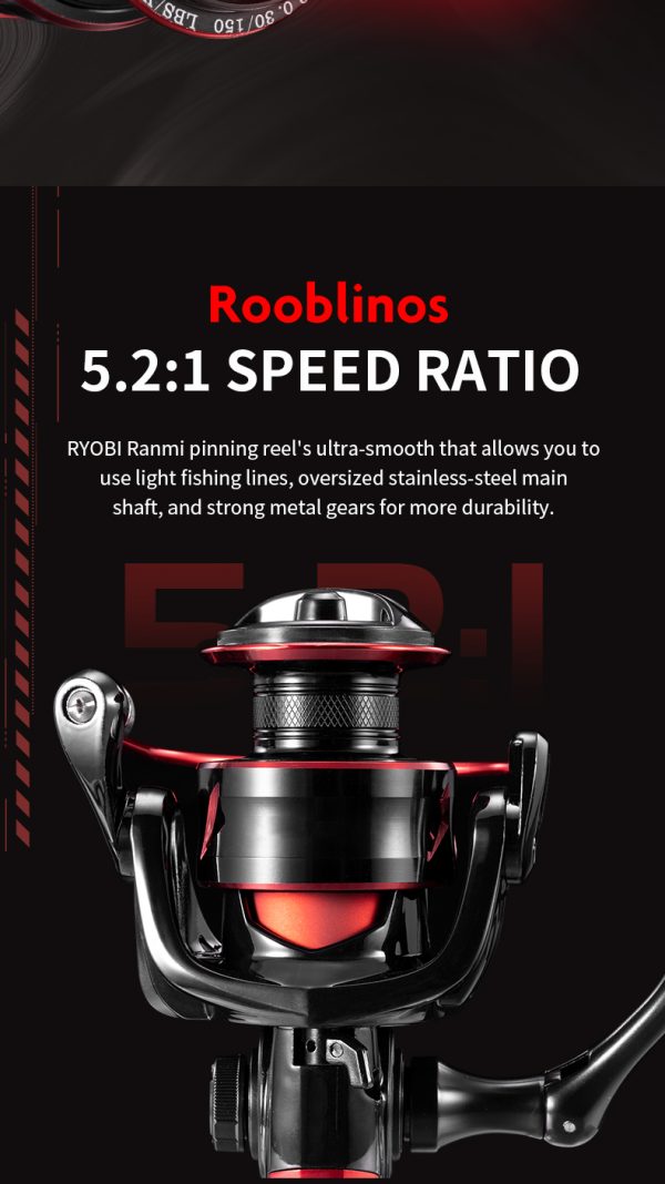 CR Spinning Reels Ultralight Metal 5.2:1 Gear Ratio 10+1BB Saltwater or Freshwater 39LBS Max Drag Fishing reels - Image 9