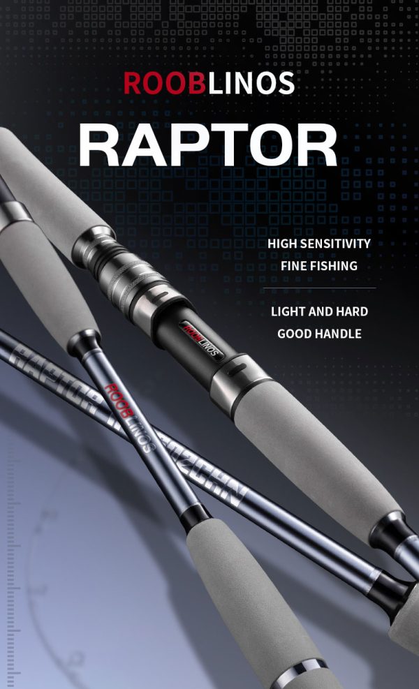 Raptor Saltwater Fishing Rod 6 Foot Spinning Casting 2 Pieces Offshore Boat Pole 27T High Carbon Fiber Baitcaster Lightweight Stainless Steel Guides Bass Trout Catfish Boat Fishing Rod - Image 7