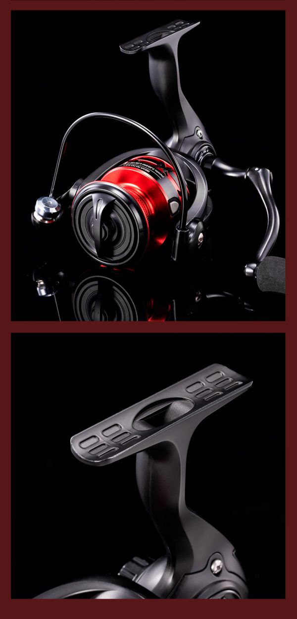 HT Spinning Reels Lightweight 9+1BB Ultra Smooth Spinning Fishing Reels CNC Aluminum Spool 19.8LBs Max Drag, 2000, 4000, Series, Red 5.2:1 Gear Ratio Saltwater or Freshwater Fishing reels - Image 15